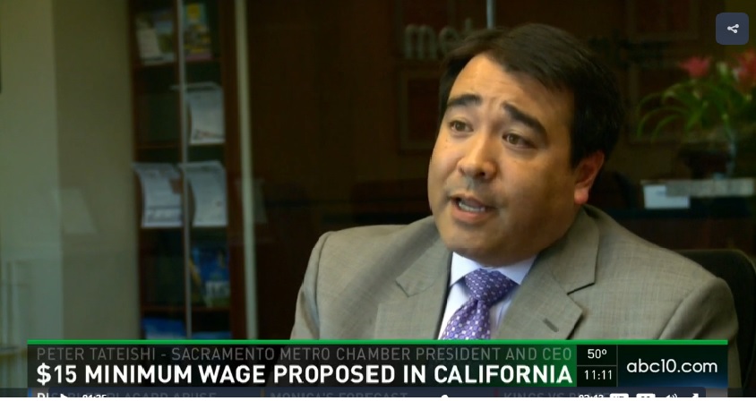 Peter Tateishi discusses state of California minimum wage increase.